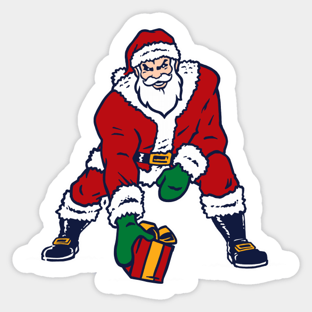 Old School Patriots Logo Santa Sticker by FRGStudios2020